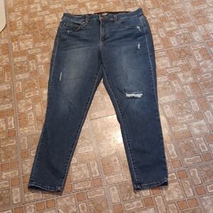 LuLaRoe Dark Blue Skinny Jeans Size 32 Tummy Control